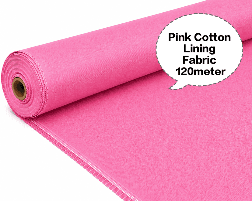 Pink Cotton Lining Fabric (Chhota Panna), Pink Cotton Lining Fibre (Chhota Panna), Pink Lining Cloth (Chhota Panna), Soft Pink Cotton Lining (Chhota Panna), Pink Garment Lining Fabric (Chhota Panna) view 3