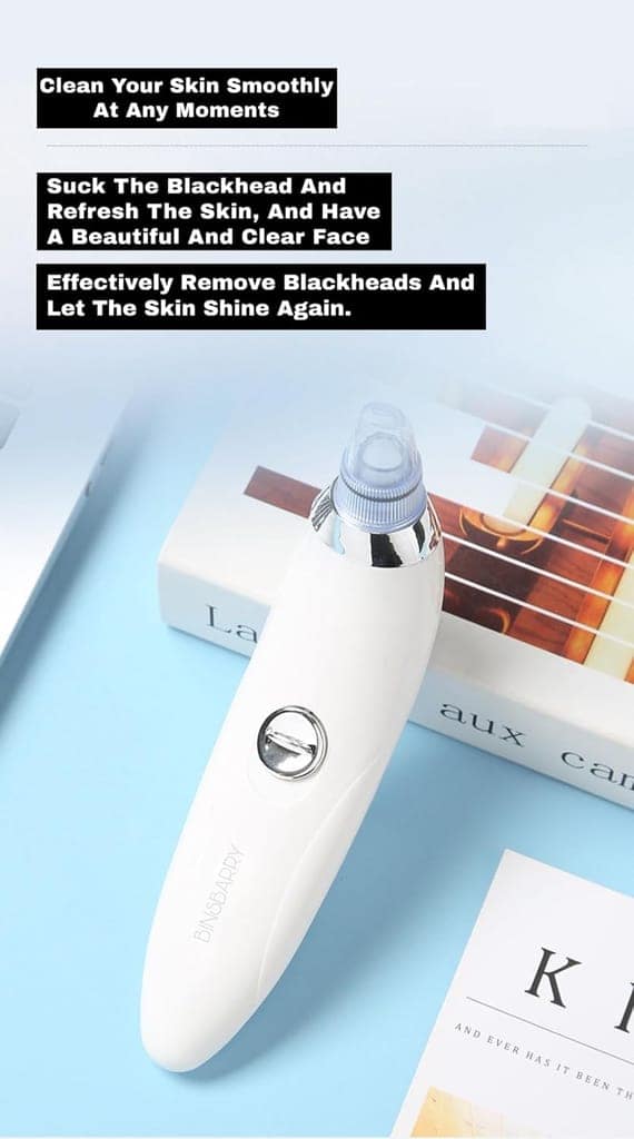 4 in 1 Multi-Function Blackhead Whitehead Extractor Remover Device, Skin Cleaner, Pimple Removal Tool, Acne Pimple Pore Cleaner Vacuum Suction Tool for Men and Women (white) view 5