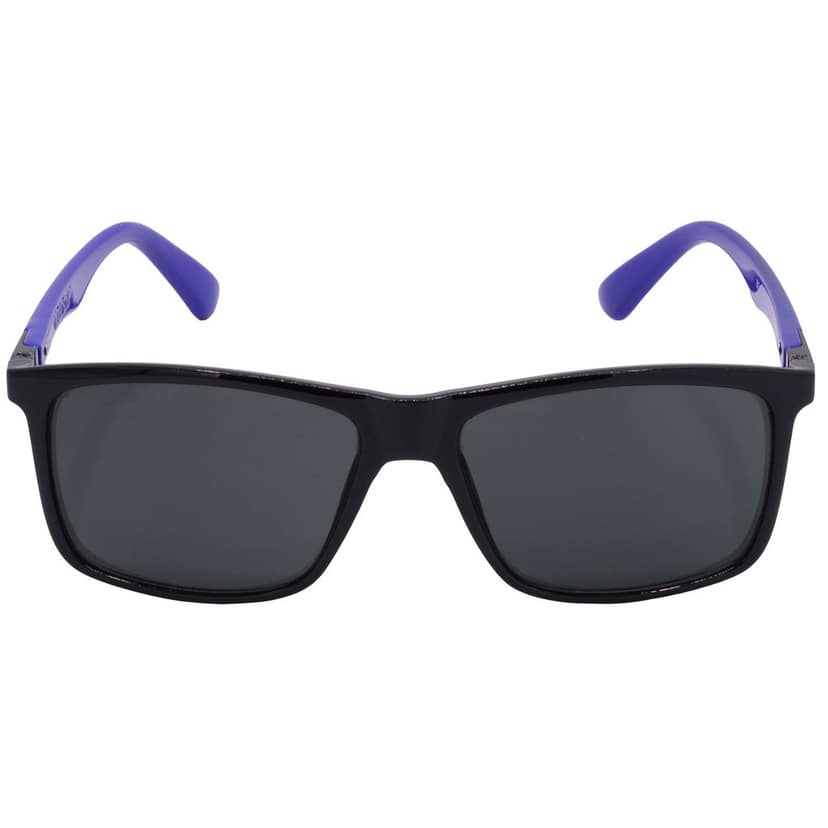Hrinkar Grey Rectangular Sunglasses Styles Black, Blue Frame Glasses for Men & Women - HRS-BT-05-BK-BU-BK view 2