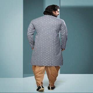 Raivat Ethnic Grey Colour Cotton Digital Print Kurta Pajama 1571 view 2