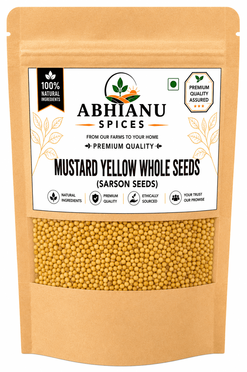 Abhianu Spices Yellow Mustard Seeds