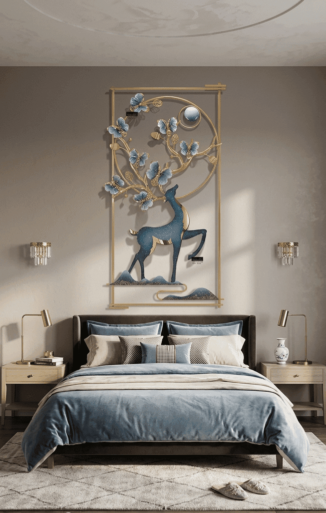 Luxury Deer Wall Art – Modern Metal Wall Decor for Living Room & Bedroom