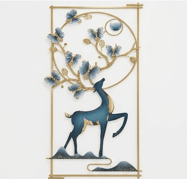 Luxury Deer Wall Art – Modern Metal Wall Decor for Living Room & Bedroom view 2