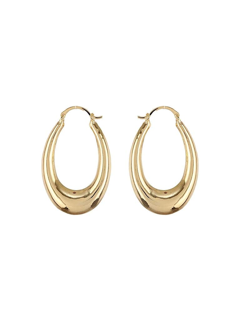 Anti-Tarnish Gold Plated U -Shaped Chunky Hoop Earrings view 3