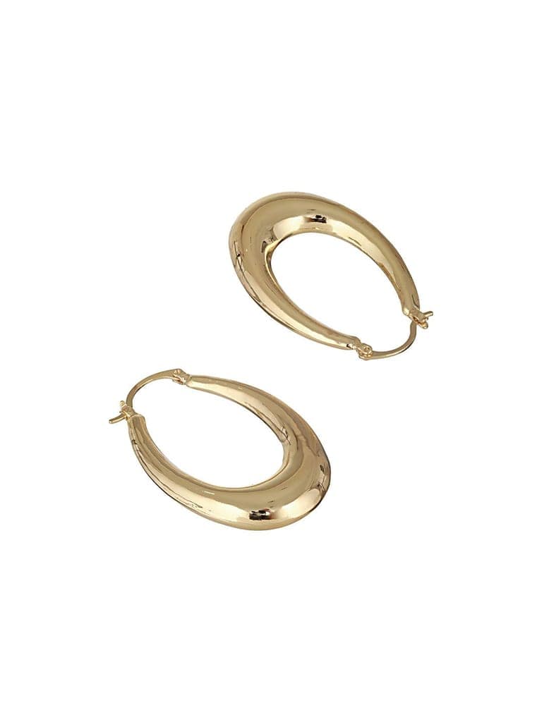 Anti-Tarnish Gold Plated U -Shaped Chunky Hoop Earrings view 5