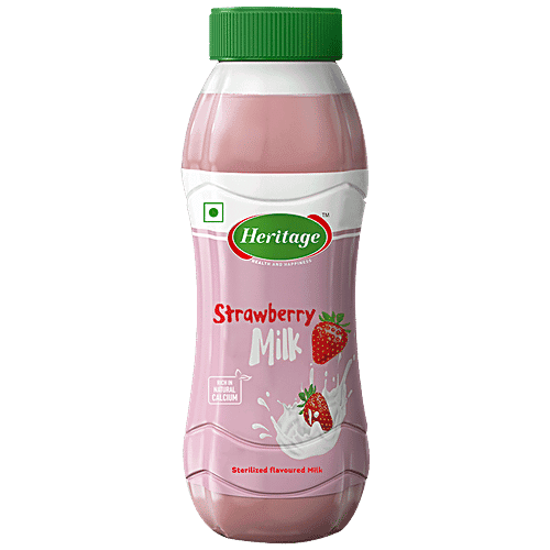 Heritage Flavoured Milk - Strawberry, 200 ml Bottle