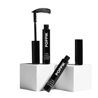 POPPIK Ultra LashLift Volumizing Mascara Black, Lengthening & Curling Formula, Smudge-Proof, Lightweight, Nourishing & Hydrating Eye Makeup, 8 ml
