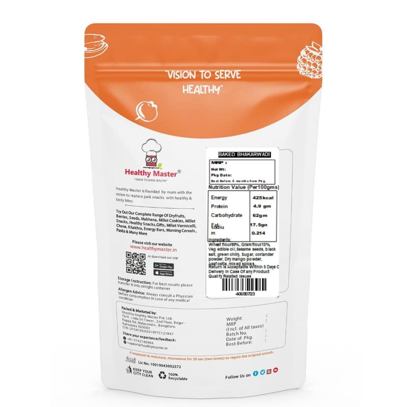 Healthy Master Crispy And Tasty Baked Bhakarwadi, 500 gm view 2