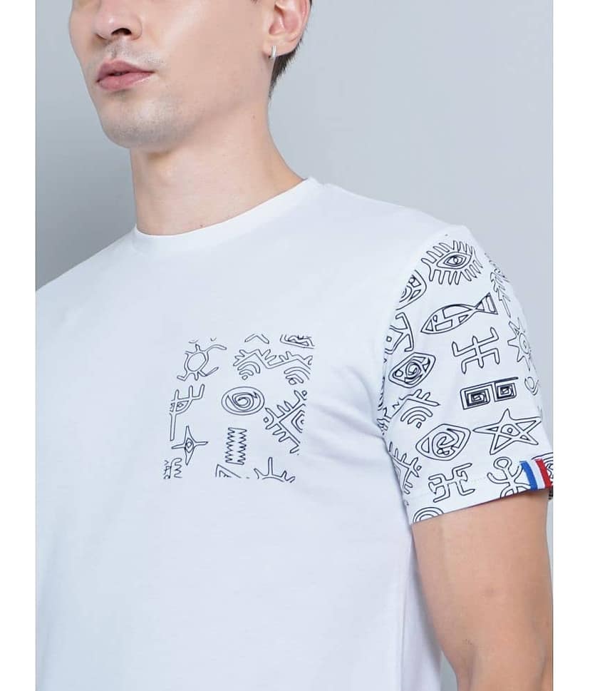 Paul Street Pack of 1 Cotton Slim Fit Men's T-Shirt ( White ) view 2