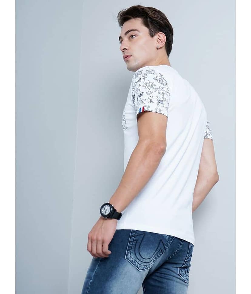 Paul Street Pack of 1 Cotton Slim Fit Men's T-Shirt ( White ) view 4