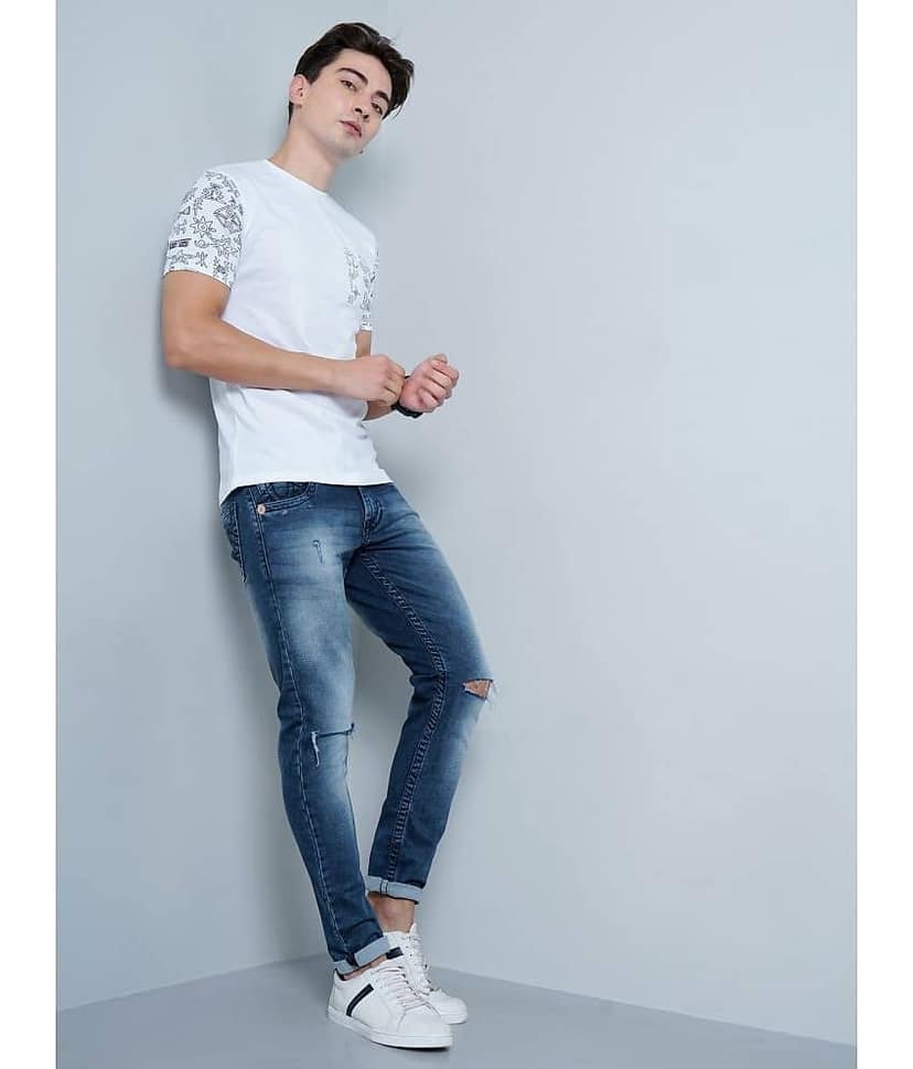 Paul Street Pack of 1 Cotton Slim Fit Men's T-Shirt ( White ) view 7