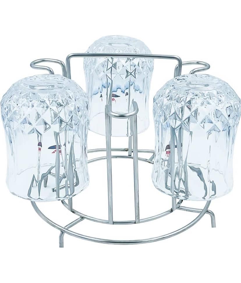 Oc9 Stainless Steel Glass Stand / Glass Holder For Kitchen (Pack of 2) view 2