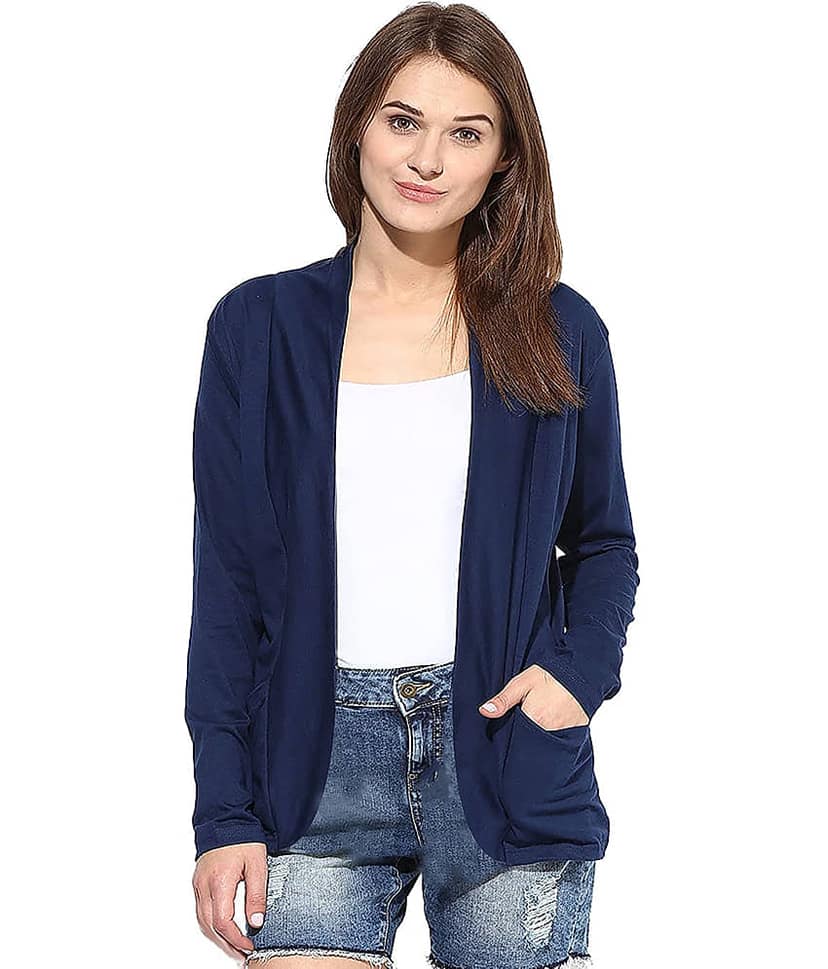 Goodluck Cotton Shrugs - Navy view 2