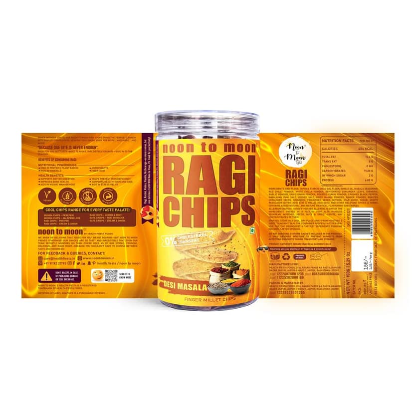 Noon to Moon Ragi Chips--Desi Masala view 5