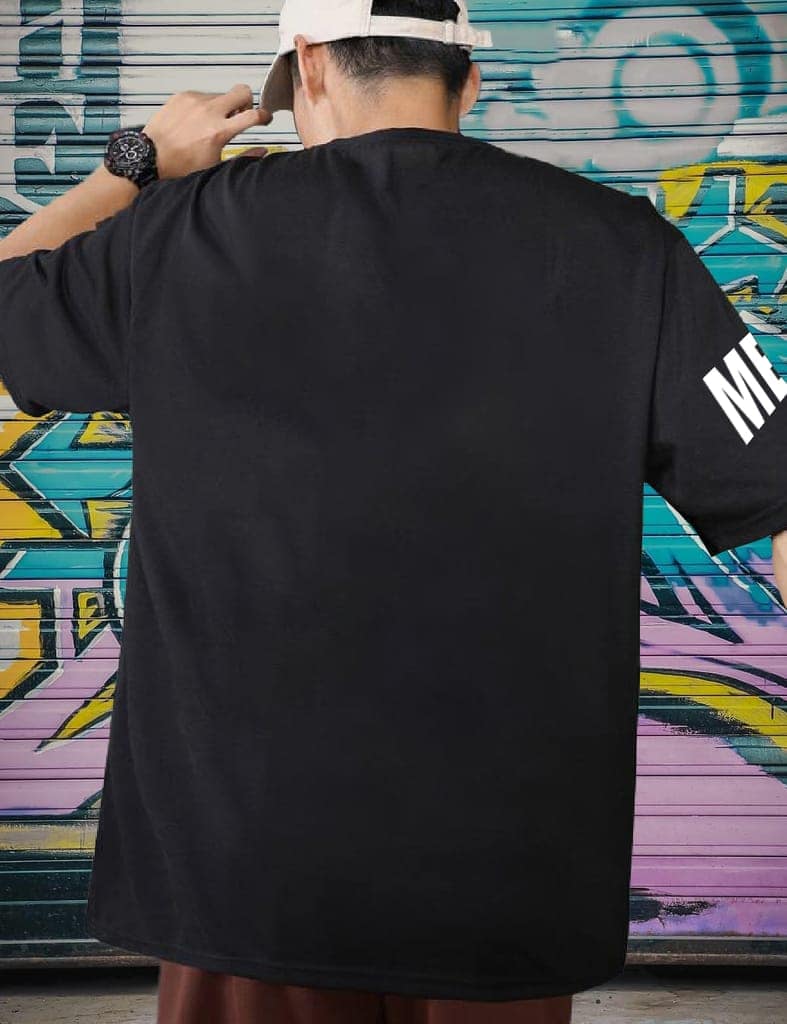Scott Fincher Oversized Men's Short Sleeve T-shirt with Chicago Bulls Logo : AA(ARN)BLACK_118 view 3