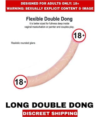 FEMALE ADULT SEX TOYS LONG DOUBLE DONG Smooth Silicon Dildo For Women