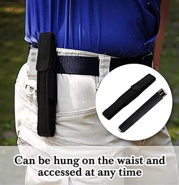 Foldable Stainless Steel Utility Stick | Portable Telescopic Metal Rod | Compact Travel Safety Tool | Easy Carry Outdoor Emergency Support Stick view 2