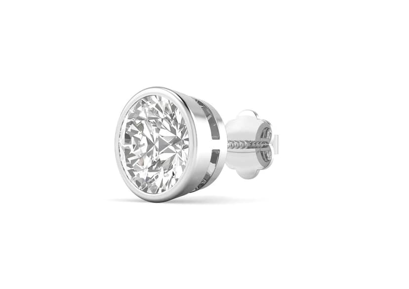 Brilliant Bezel Men's Ear Stud (1 Pc Only)