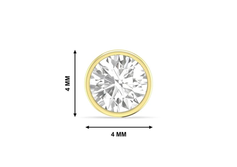 Brilliant Bezel Men's Ear Stud (1 Pc Only) view 7