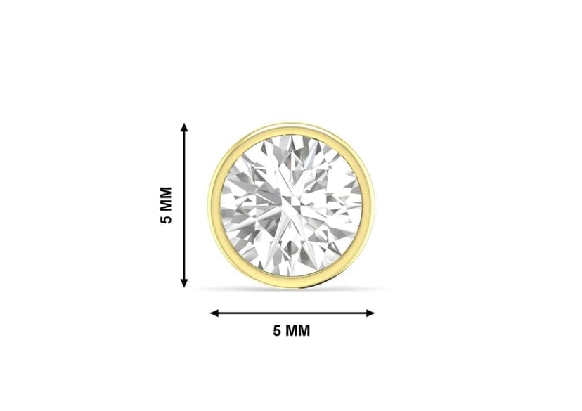 Brilliant Bezel Men's Ear Stud (1 Pc Only) view 9
