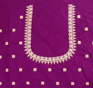 Light Purple Embroidered Blouse - Un Stiched Blouse - 1 Meter