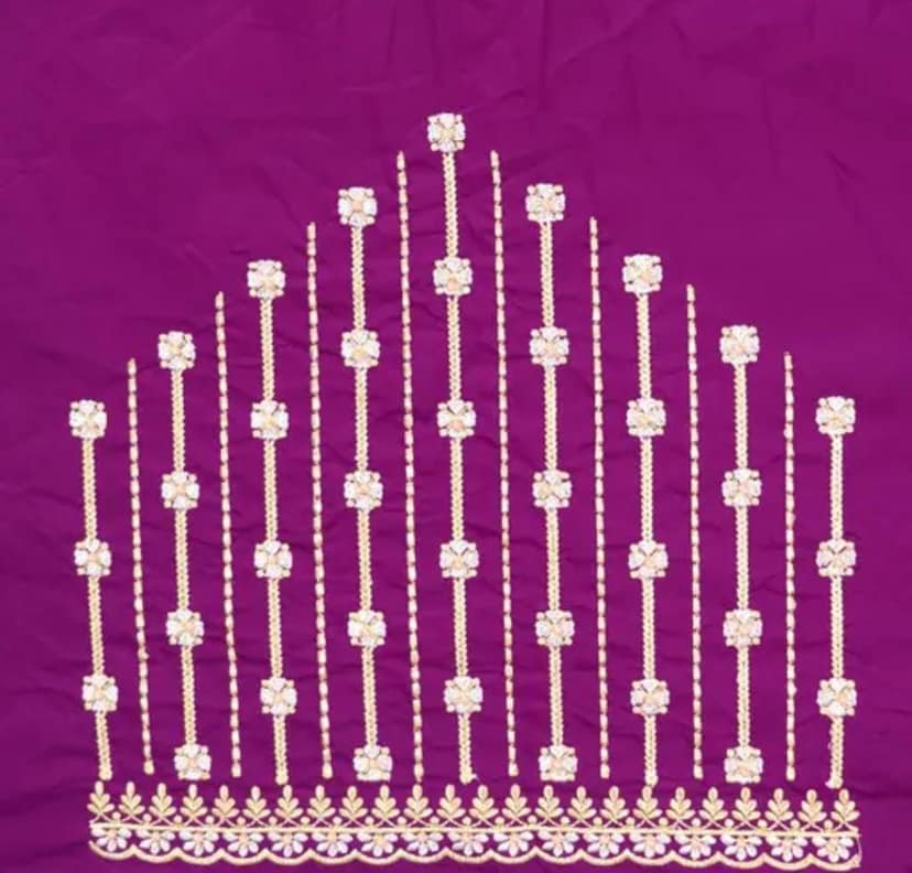 Light Purple Embroidered Blouse - Un Stiched Blouse - 1 Meter view 2