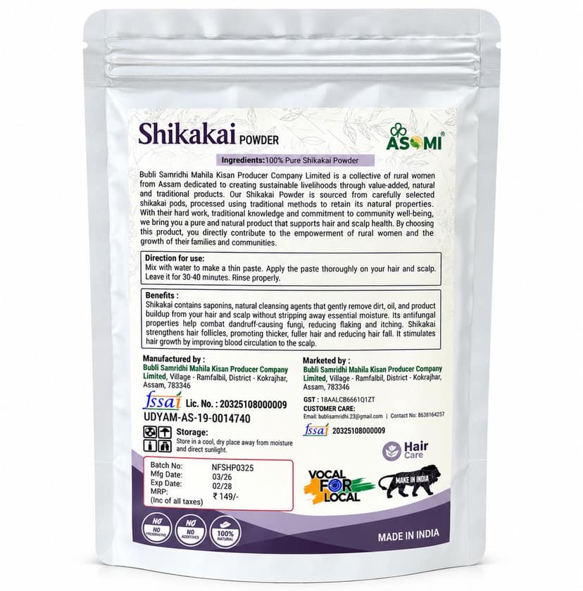 Shikakai Powder - Handcrafted by Rural Women of Assam view 2