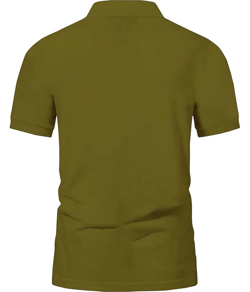 AOOSH Men Cotton Blend Regular Fit Printed Polo T Shirt ( Green ) view 2