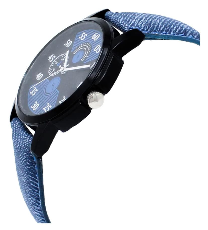 Multicolor Denim Look Analog Watch for Men LR02 view 3