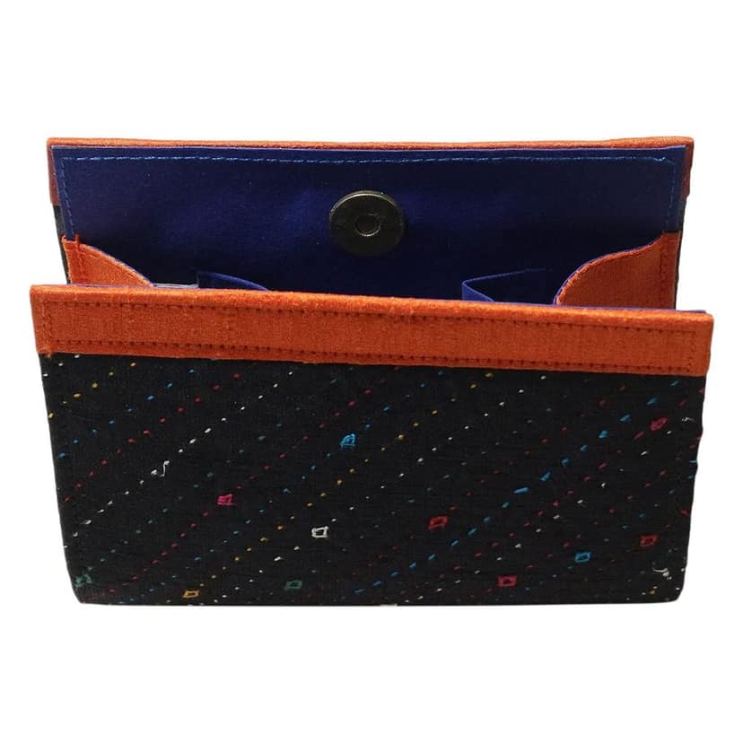 Garvi Gurjari (A Gujarat Govt Enterprise Black Cotton Clutch Bag view 3