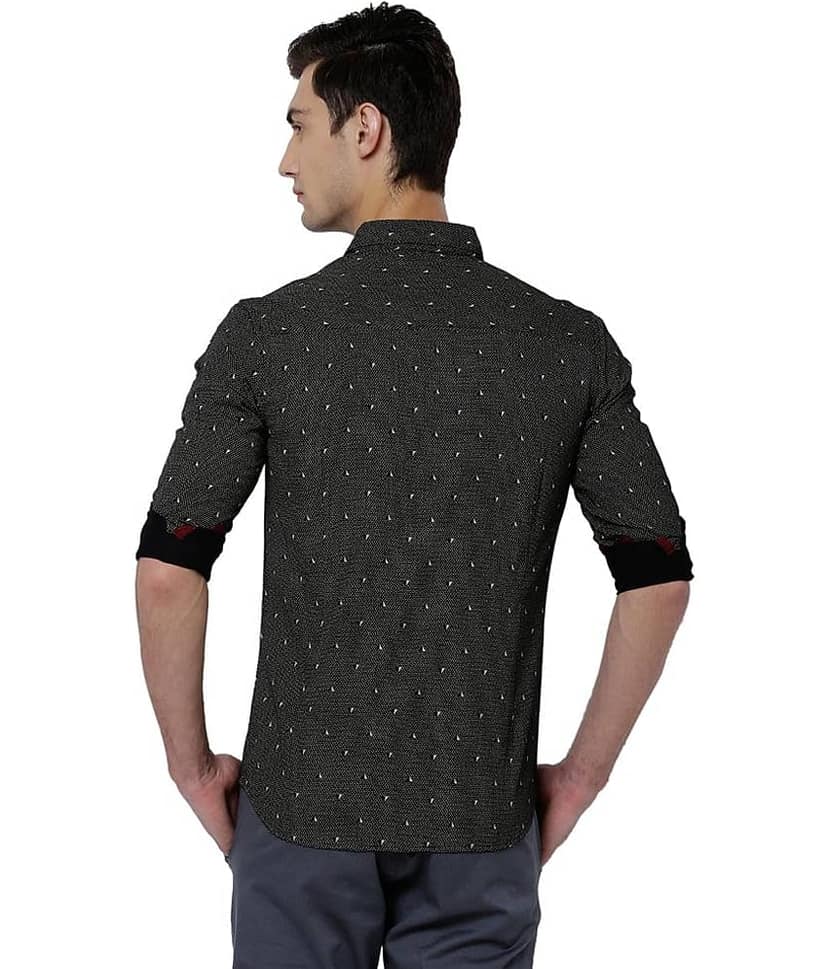 Black Coffee 100 Percent Cotton Slim Fit Printed Men's Casual Shirt - Multi ( ) view 3