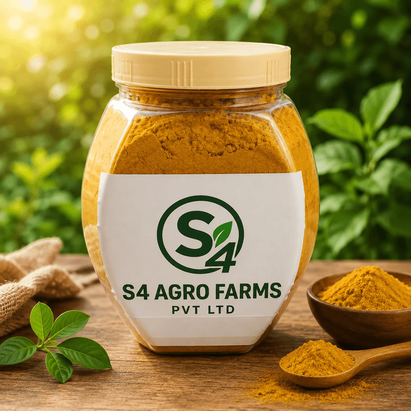 S4 Agro Farm Organic Turmeric Powder (1kg) | Farm-Grown & Naturally Processed | Daily Home Cooking