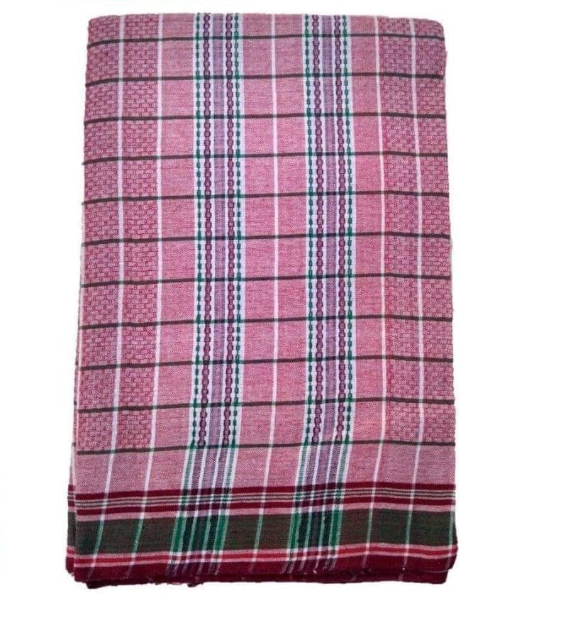Lafabriqueind Breathable Pure Cotton Gamcha for Men | Heavy Design 60 GSM Bath Towel Gamcha for Men & Women Pack of 1 (Size-30x66 inches, Multicolors) view 3