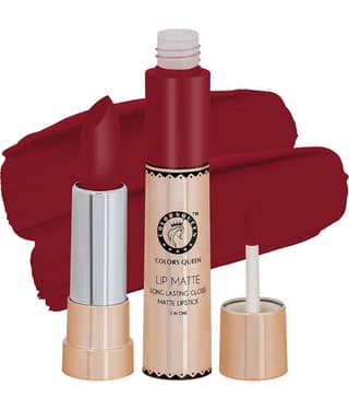 Colors Queen 2 in 1 Matte Finish Water Proof Lipstick Maroonn (Shade - 04)