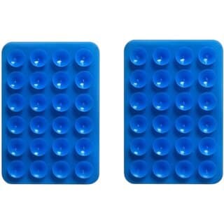Mystick Sticky Phone Stand Silicone Suction Phone Case Mount, Content Creator Essentials, Hands-Free Mobile Accessory Holder Grip Blue Color (Pack of 2)