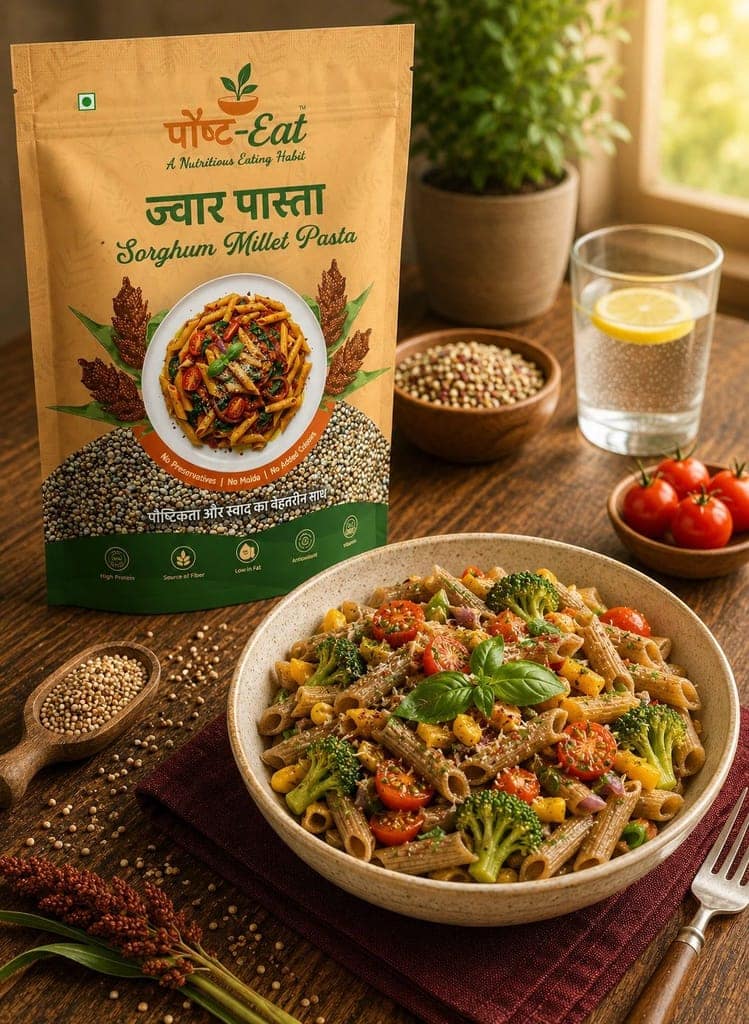 ज्वार/Sorghum Millet Pasta Penne Shape view 2