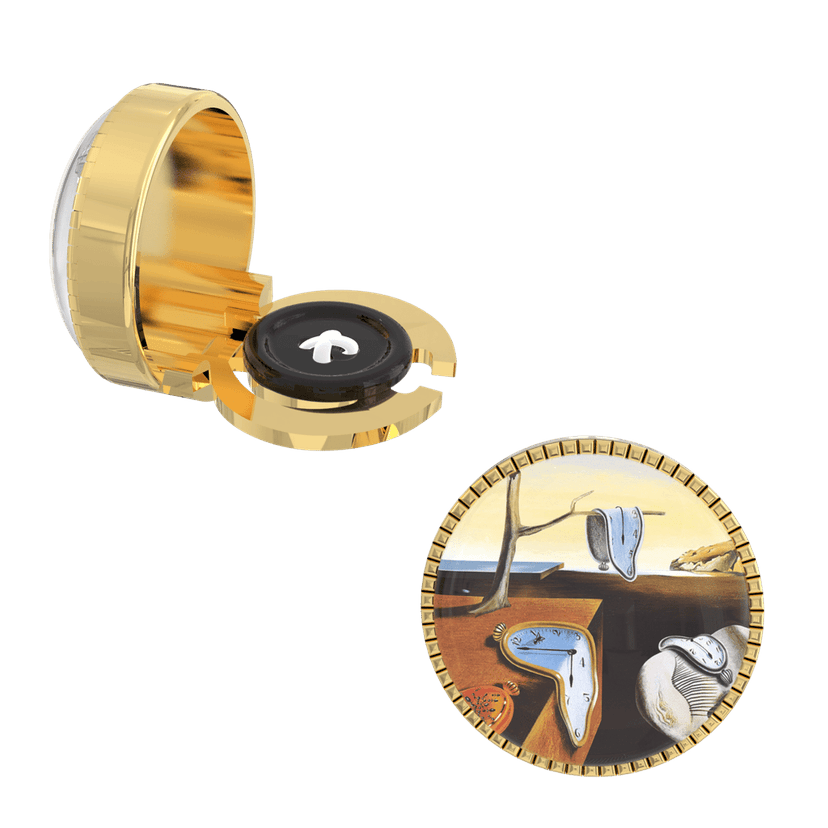 The Smart Buttons - Shirt Button Cover Cufflinks for Men - The Persistence of Memory Inspired by Salvador Dal� view 7