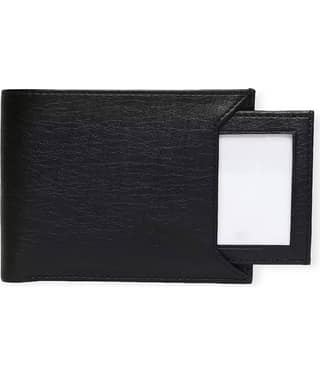 HRFSTAR PU Solid Men's Money Clipper With 6 Slots For Card ( Black , Pack of 1 )