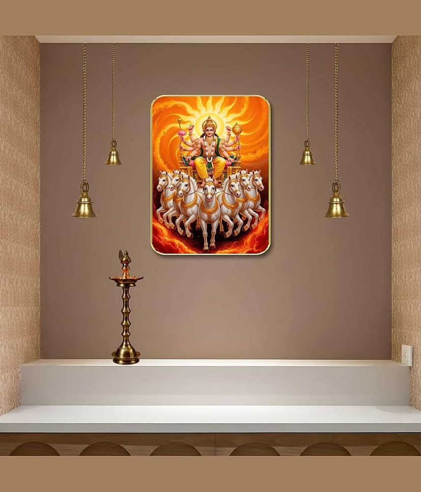 Livin'luxe Surya Dev MDF Wall Art with Table Top Stand & Wall Hanging Hole Decor view 2