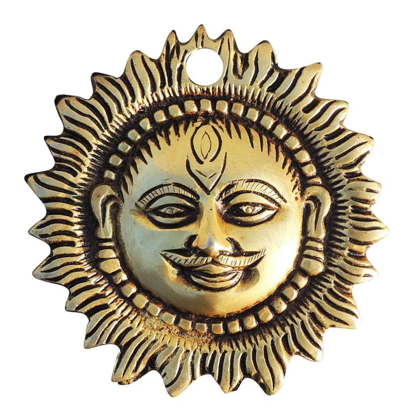 Brass Wall Hanging Showpiece Sun, Suraj Statue, Height : 4 Inch (BSMAS1689 D) view 2