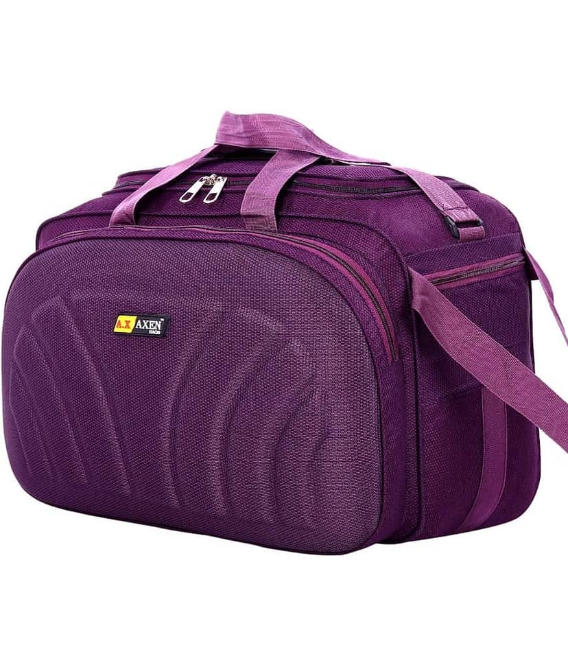 AXEN BAGS - Purple Polyester Duffle Bag view 2