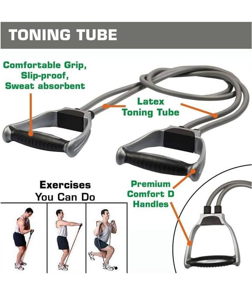 Oddish way to fitness Rubber Double Toning Tube Black - Heaviest Resistance view 2