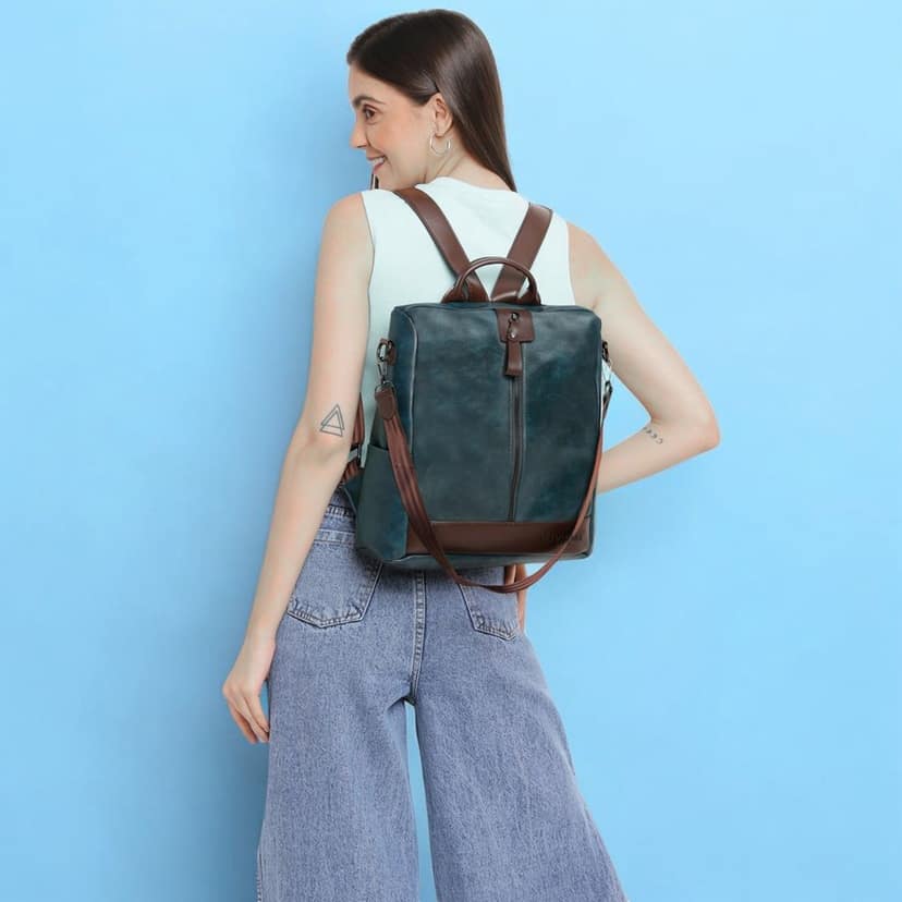 VISMIINTREND Women Backpack for Office Use Upto 13 Inch Laptop | Stylish Backpack Bag | Travel | School | College | Office Use | Anti Theft Convertible Backpack view 3