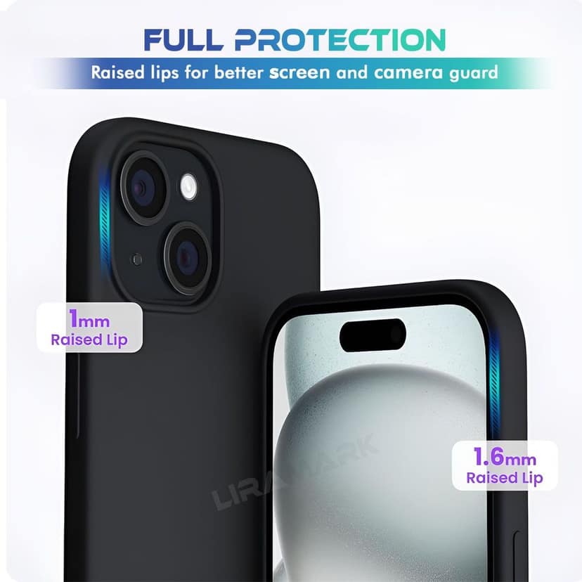 LIRAMARK Liquid Silicone Soft Back Cover Case for iPhone 15 Plus (6.7 inch) view 4