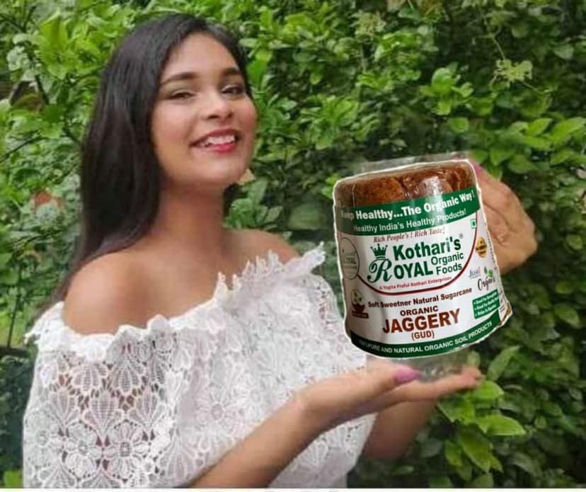 Kothari's Royal Organic Jaggery 900 GM (Sugarcane Jaggery Block/Gud/Gur/Gud Bhelli/Vellam/Sharkara Bellam/Nattu/Jaggey/Pure/Natural/No Preserveties) view 5