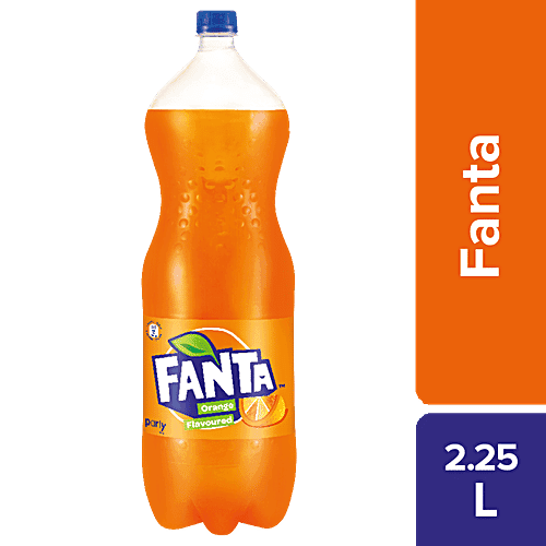 Fanta Soft Drink - Orange Flavour, 2.25 L Bottle