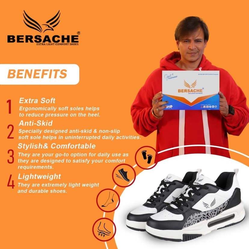 Bersache Sneaker, Loafers ,Casual With Extra Comfort Sneakers For Men's view 2