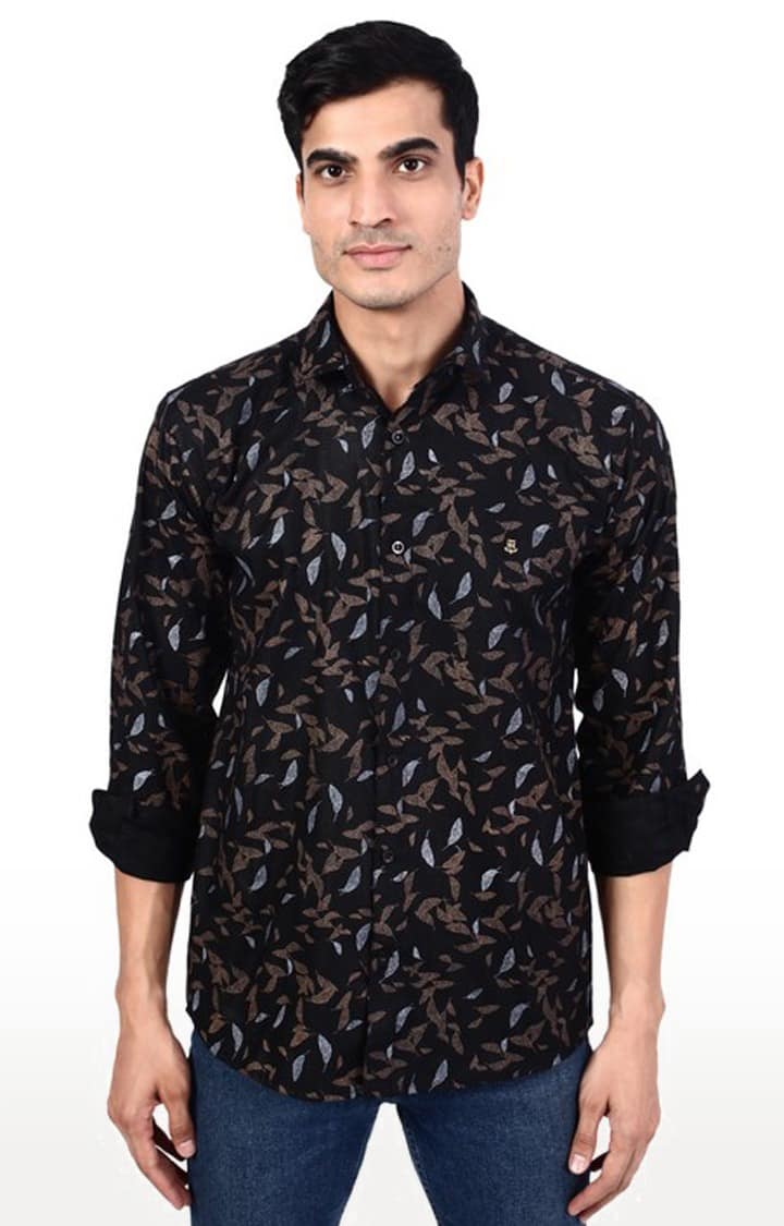 Tahvo Men Black Formal Shirt