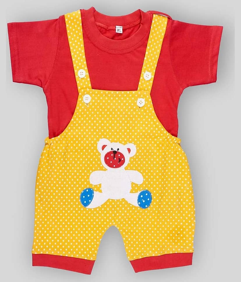 Babeezworld Pack of 1 Baby Boys Cotton Dungarees ( Multi Color )