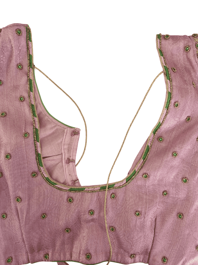 Georgette Saree Blouse With Heavy Embroidery Work - Readymade Saree Blouse For Women view 2